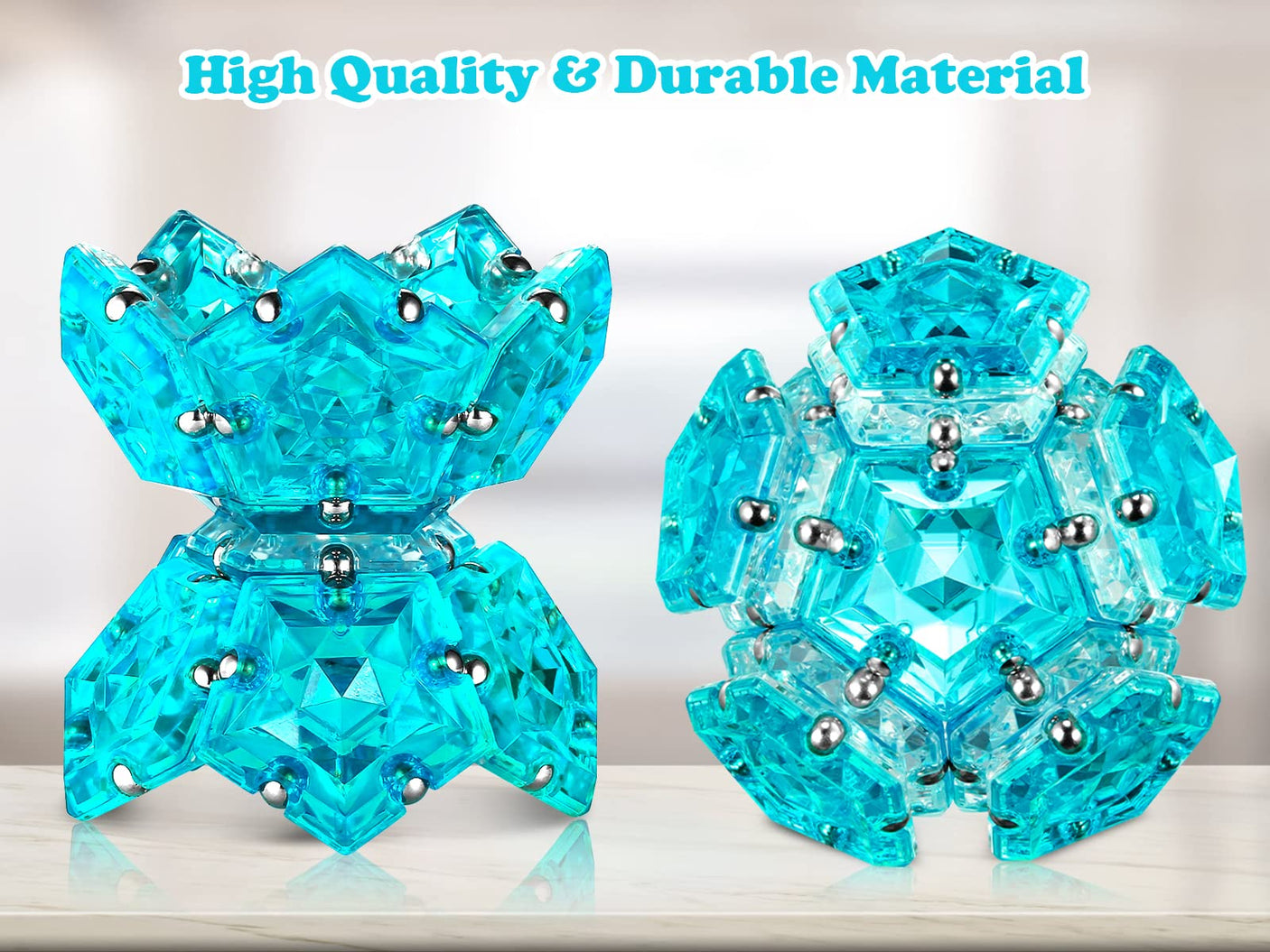 Magnetic Fidget Sphere Stress Relief Toys for Adults Kids, Anxiety Sensory Fidget Toys with Strong Neodymium Magnets, Desk ADHD Focus Tool Gift for Men Women (2.67'' Travel-Safe Toy Ball)