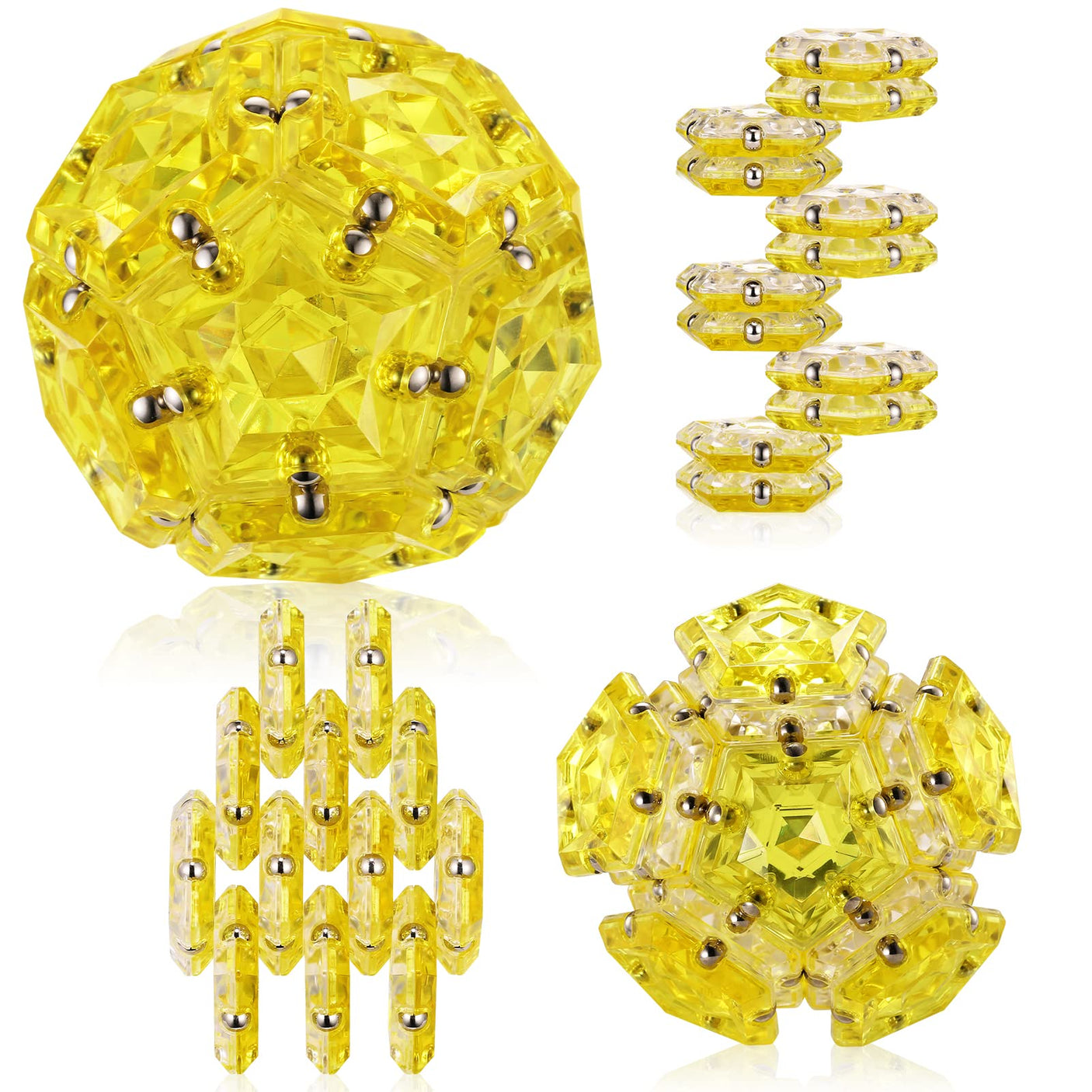 Magnetic Fidget Sphere Stress Relief Toys for Adults Kids, Anxiety Sensory Fidget Toys with Strong Neodymium Magnets, Desk ADHD Focus Tool Gift for Men Women (2.67'' Travel-Safe Toy Ball)