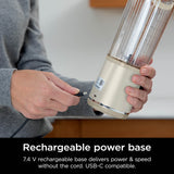 Ninja BC155PS Blast Two-Pack Portable Blender, Cordless, 18oz. Vessel, Personal Blender-for Shakes & Smoothies, BPA Free, Leakproof-Lid & Sip Spout, Rechargeable, Dishwasher Safe Parts, Peach & Stone