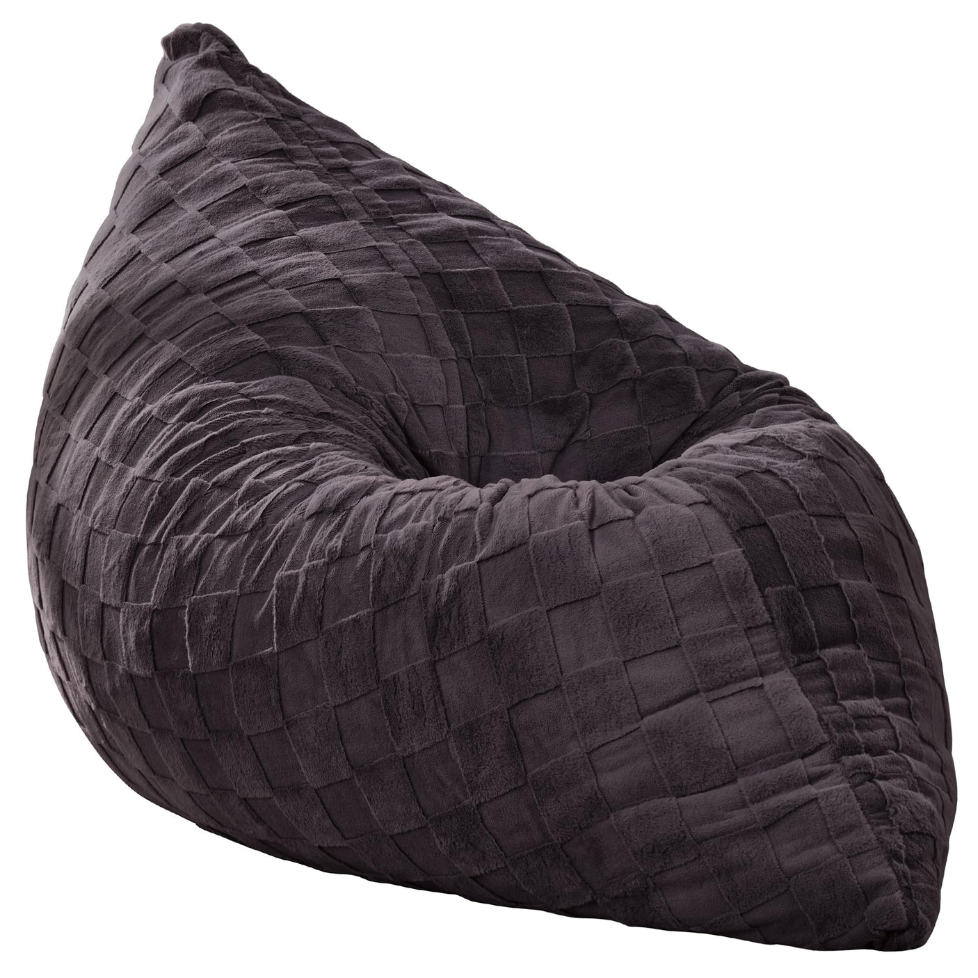 Hobestluk 3 in 1 Bean Bag Chair Giant Bean Bag Chairs Convertible Bean Bag Floor Cushion with Machine Washable Cover, Beanbag Chairs for Adult (Dark Grey)