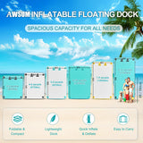 AWSUM Inflatable Floating Dock Air Dock Platform Floating Island Raft with None-Slip Surface for Pool Beach Ocean