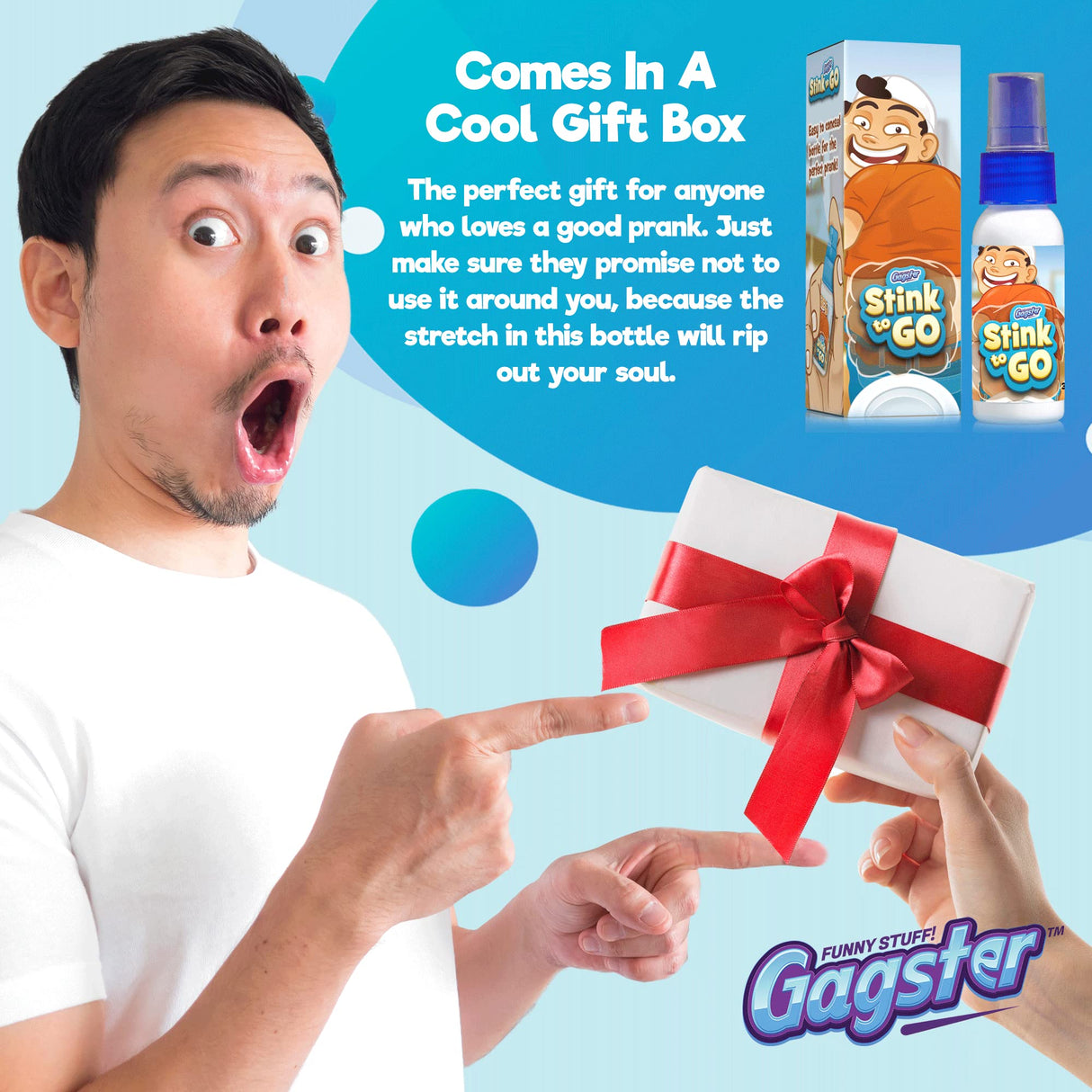 Gagster Prank Perfume - Hilarious Liquid Stink Spray Fragrance Bottle - Gag Gift for Fun Stuff Pranksters - Extra Strong - Girlfriend Prank - Realistic Package - Smelly Fake Perfume Atomizer