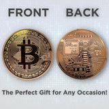 Collector's Edition Bitcoin Coin - Commemorative Cryptocurrency Collectible in Protective Acrylic Display Case - Perfect for Crypto Enthusiasts, Coin Collectors, and Gifts
