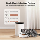 PETLIBRO Automatic Dog Feeder, 6L Dog Food Dispenser with Timer Interactive Voice Recorder, Auto Dog Feeder with Desiccant Bag 1-4 Meals Dry Food, Black Transparent