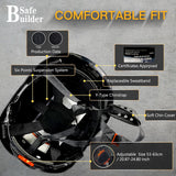 Industrial Safety Helmet with Visor Ear Muffs Hard Hat with Visor Vented Hardhats Construction Work Head Protection ANSI