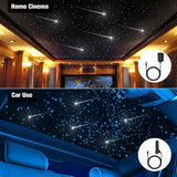 CHINLY Two-Color 1000pcs Twinkle Starlight Headliner Kit 1000 Piece Star Lights for Car,13.1ft Car Star Lights,APP RGBW Fiber Optic Lights Starlights Headliner Kit for Home Theater
