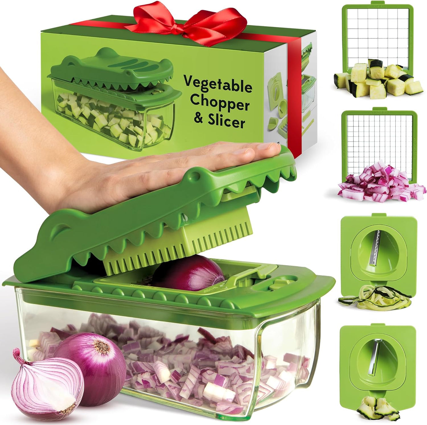 fullstar NEW Fullstar X OTOTO Croc Chop Vegetable Chopper & Slicer - Multifunctional Food Chopper, Crocodile Onion Cutter, Cool Kitchen Gadgets & Housewarming Gifts
