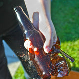 SMASHProps Breakaway Standard Beer or Soda Bottle Prop - Amber Brown Translucent - Amber Brown Translucent