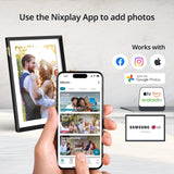 Nixplay Digital Picture Frame [AI-Enhanced] Stunning HD Touch Screen Display | Perfect Digital Picture Frame for Gifting | Auto-Rotation Feature, Securely Share Photos/Videos via Email or App | 10.1"