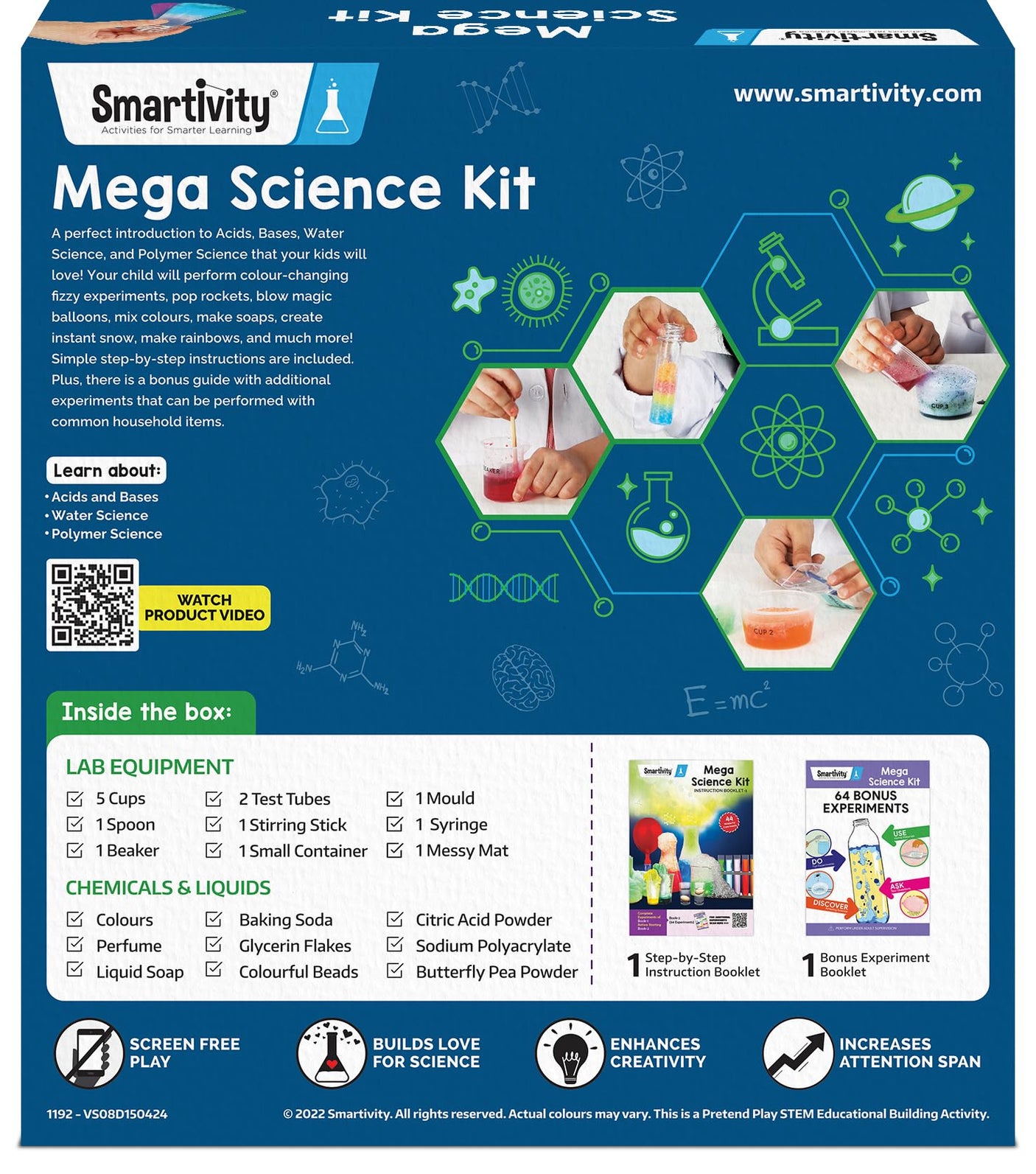 Smartivity Glow Magic Science Kit for Kids Ages 6-7-8-9-10-11-12 Years | 20 Amazing Science Experiments I Birthday Gifts for Boys & Girls | STEM Kit Toy for 6-12 Years Old