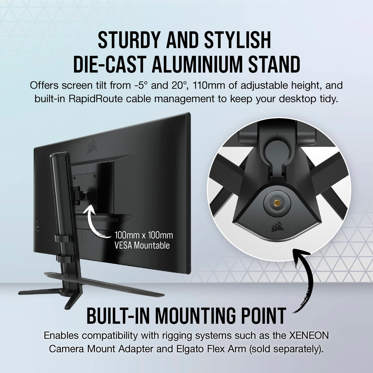 Corsair 45-Inch 240Hz OLED Gaming Monitor - 3440x1440, 0.03ms Response, G-SYNC/FreeSync Compatible