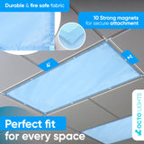 Magnetic Fluorescent Light Covers for Ceiling Lights - Astronomy Cover for Fluorescent & LED Fixture - Must Haves for Teacher Supplies - Classroom, Home, Office Decor - Shield Overhead Lighting