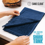 Sand Cloud Turkish Bath Towels Bundle for Bathroom, Set of 4 (Classic Green) - Large Size - 100% Certified Organic Cotton Yarn is Lightweight, Soft & Absorbent - Premium Bath Towels Dry Faster