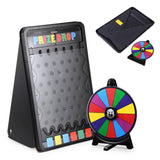 WinSpin 30" Prize Drop Board Foldable Stand Disk Drop Board Game Customizable 6 Slots with 10 Pucks for Carnival Tradeshow Party, (19"x30")