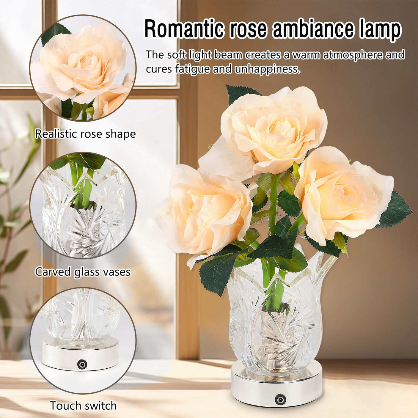 Sunflower LED Lamp for Women, Mother's Day Ideal for Bedroom Decor Sunflower Gifts for Mom Grandma Teacher Aunt Girlfriends Coworker Friend Wife Mothers Anniversary Birthday Christmas