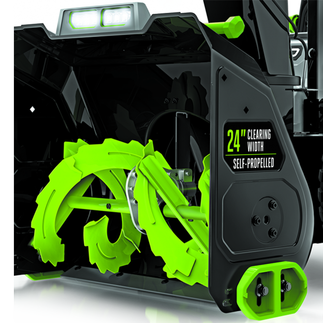 EGO POWER+ 24" Electric Snow Blower, Cordless Self-Propelled 2-Stage, Includes (2) 56 V 7.5Ah Batteries and Dual Port Charger - SNT2405