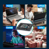 llano RGB Laptop Cooling Pad, Gaming Laptop Cooler with Powerful Turbofan, Fast Cooling Laptop 15.6-21in, Adjustable Speed, Touch Control, LCD Screen