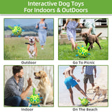 QDAN Premium Dog Toys Balls, Dog Soccer Ball with Straps, Dog Birthday Gifts, Herding Ball, Durable Balls for Small Medium Pet, Puppy Outdoor Toy, Pet Training Soccer Ball, World Cup Soccer (6 Inch)