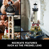 LEGO Ideas Motorized Lighthouse 21335 Adult Model Building Kit, Complete with Rotating Lights, Quaint Cottage and a Mysterious Cave, Creative Gift Idea