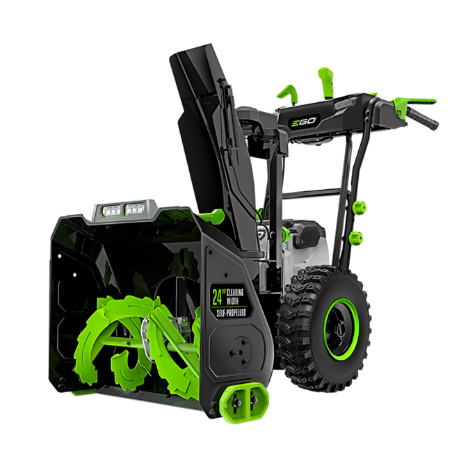 EGO POWER+ 24" Electric Snow Blower, Cordless Self-Propelled 2-Stage, Includes (2) 56 V 7.5Ah Batteries and Dual Port Charger - SNT2405