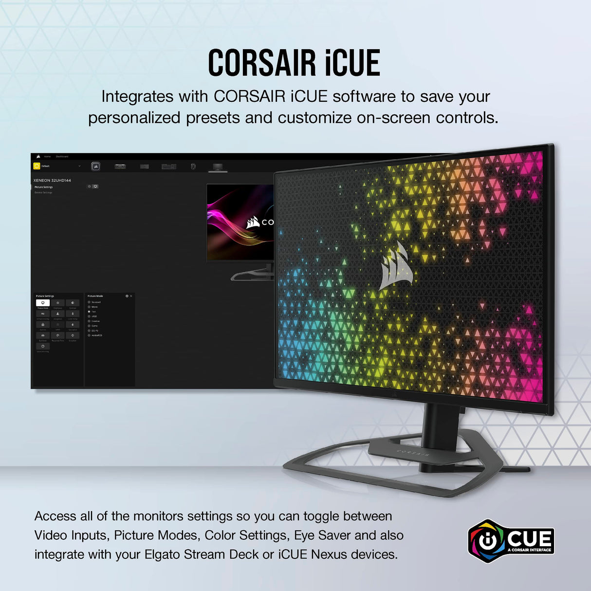 Corsair 45-Inch 240Hz OLED Gaming Monitor - 3440x1440, 0.03ms Response, G-SYNC/FreeSync Compatible