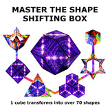 SHASHIBO Holographic Shape Shifting Box - STEM Magnetic Fidget Cube That Transforms Into Over 70 Shapes, Download Fun in Motion Toys Mobile App (Vapor)