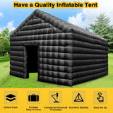 CZGBRO Inflatable Nightclub, 20x16.5x14FT Disco Air Cube Tent, Inflatable Night Club Square Gazebo Event Room Tent House for Event Exhibition Wedding Business/Private Use(White)