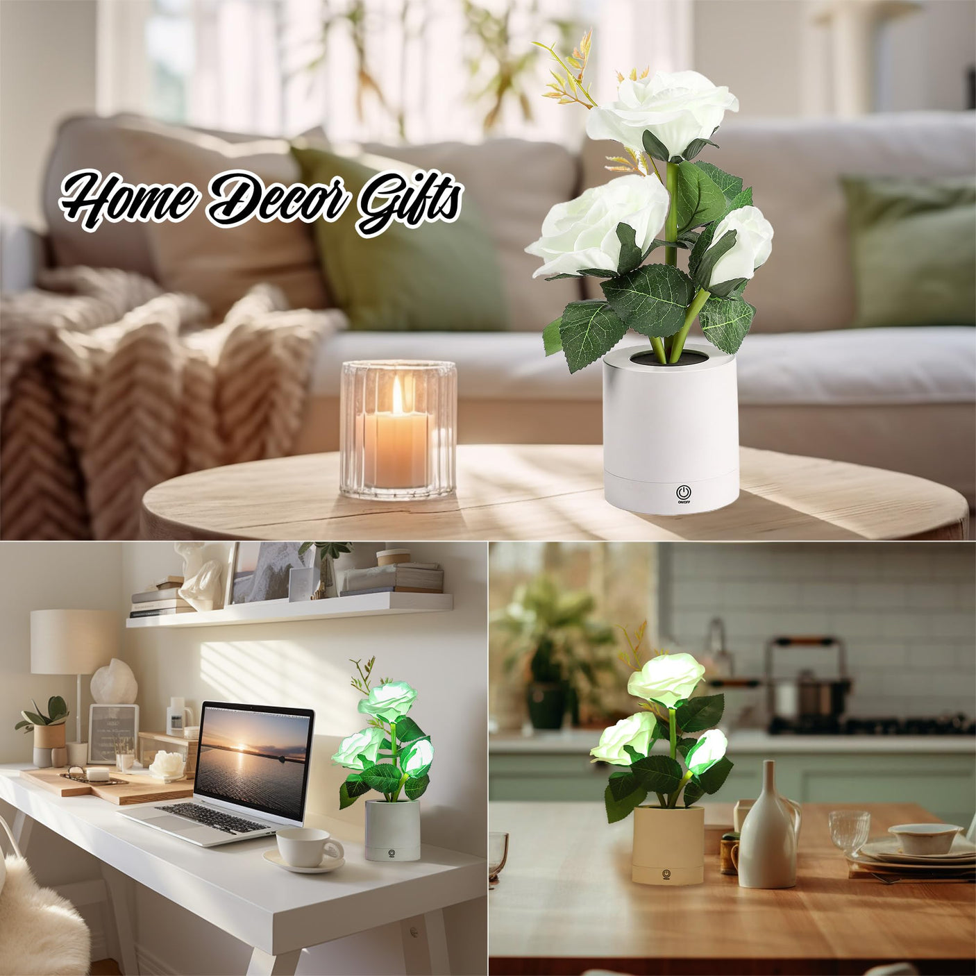 Sunflower LED Lamp for Women, Mother's Day Ideal for Bedroom Decor Sunflower Gifts for Mom Grandma Teacher Aunt Girlfriends Coworker Friend Wife Mothers Anniversary Birthday Christmas