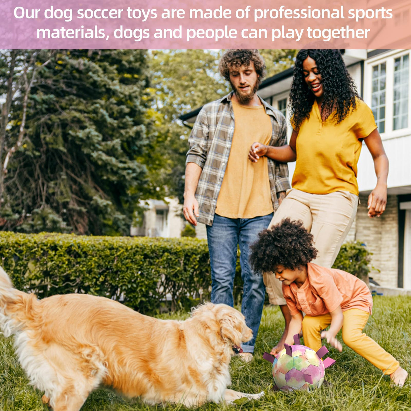 QDAN Premium Dog Toys Balls, Dog Soccer Ball with Straps, Dog Birthday Gifts, Herding Ball, Durable Balls for Small Medium Pet, Puppy Outdoor Toy, Pet Training Soccer Ball, World Cup Soccer (6 Inch)