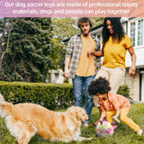 QDAN Premium Dog Toys Balls, Dog Soccer Ball with Straps, Dog Birthday Gifts, Herding Ball, Durable Balls for Small Medium Pet, Puppy Outdoor Toy, Pet Training Soccer Ball, World Cup Soccer (6 Inch)