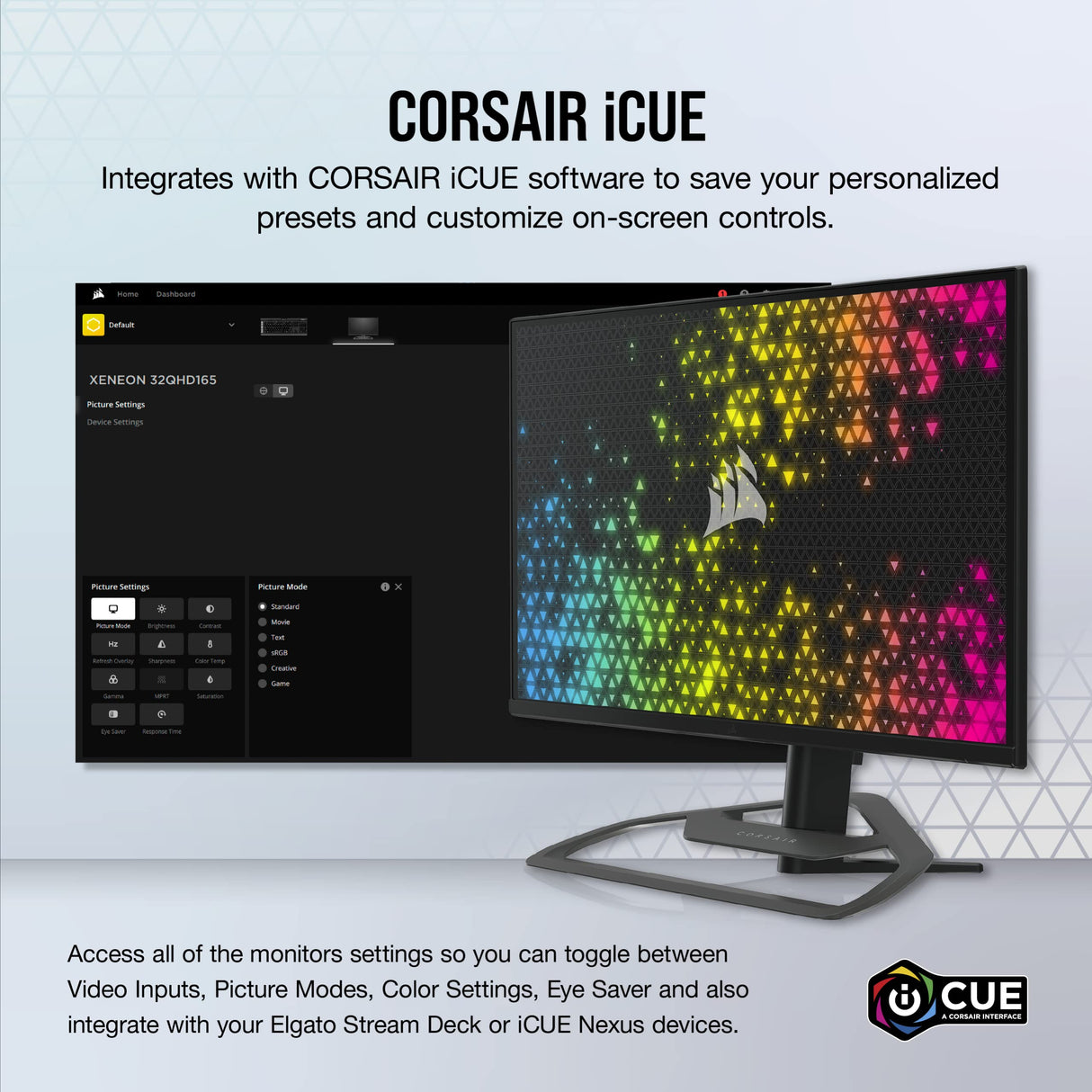 Corsair 45-Inch 240Hz OLED Gaming Monitor - 3440x1440, 0.03ms Response, G-SYNC/FreeSync Compatible
