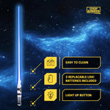 LIGHTSABER CHOPSTICKS LIGHT UP STAR WARS LED Glowing Light Saber Chop Sticks REUSABLE Sushi Lightup Sabers Bright LEDs - 8 Color Modes - 2 Pairs