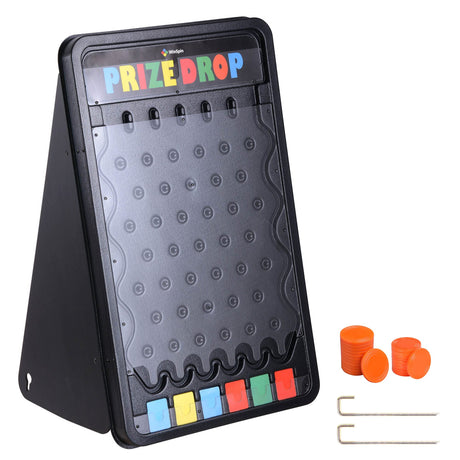 WinSpin 30" Prize Drop Board Foldable Stand Disk Drop Board Game Customizable 6 Slots with 10 Pucks for Carnival Tradeshow Party, (19"x30")
