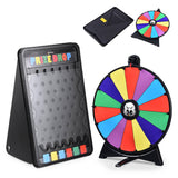 WinSpin 30" Prize Drop Board Foldable Stand Disk Drop Board Game Customizable 6 Slots with 10 Pucks for Carnival Tradeshow Party, (19"x30")