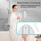 Electric Back Scrubber for Shower, Wall Mounted Electric Shower Back Scrubber, Dry Brushing Body Brush for Bathing, Cleansing, Exfoliating and Massaing, with 3 Spin Skin Bath Brush Heads