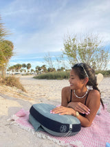 Ballast Beach Pillow – Comfy, Durable & Compact, Stays Put on Windy Beaches with Patented Sand Pouch, Inflatable Pillow for Beaches, Pools, Camping, Festivals and Travel (Island Paradise)