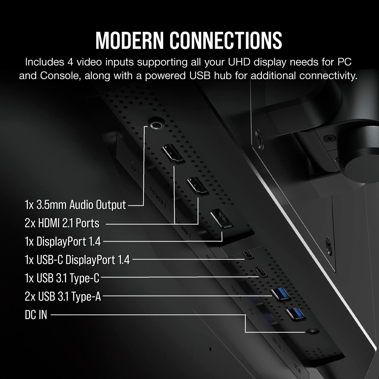 Corsair 45-Inch 240Hz OLED Gaming Monitor - 3440x1440, 0.03ms Response, G-SYNC/FreeSync Compatible