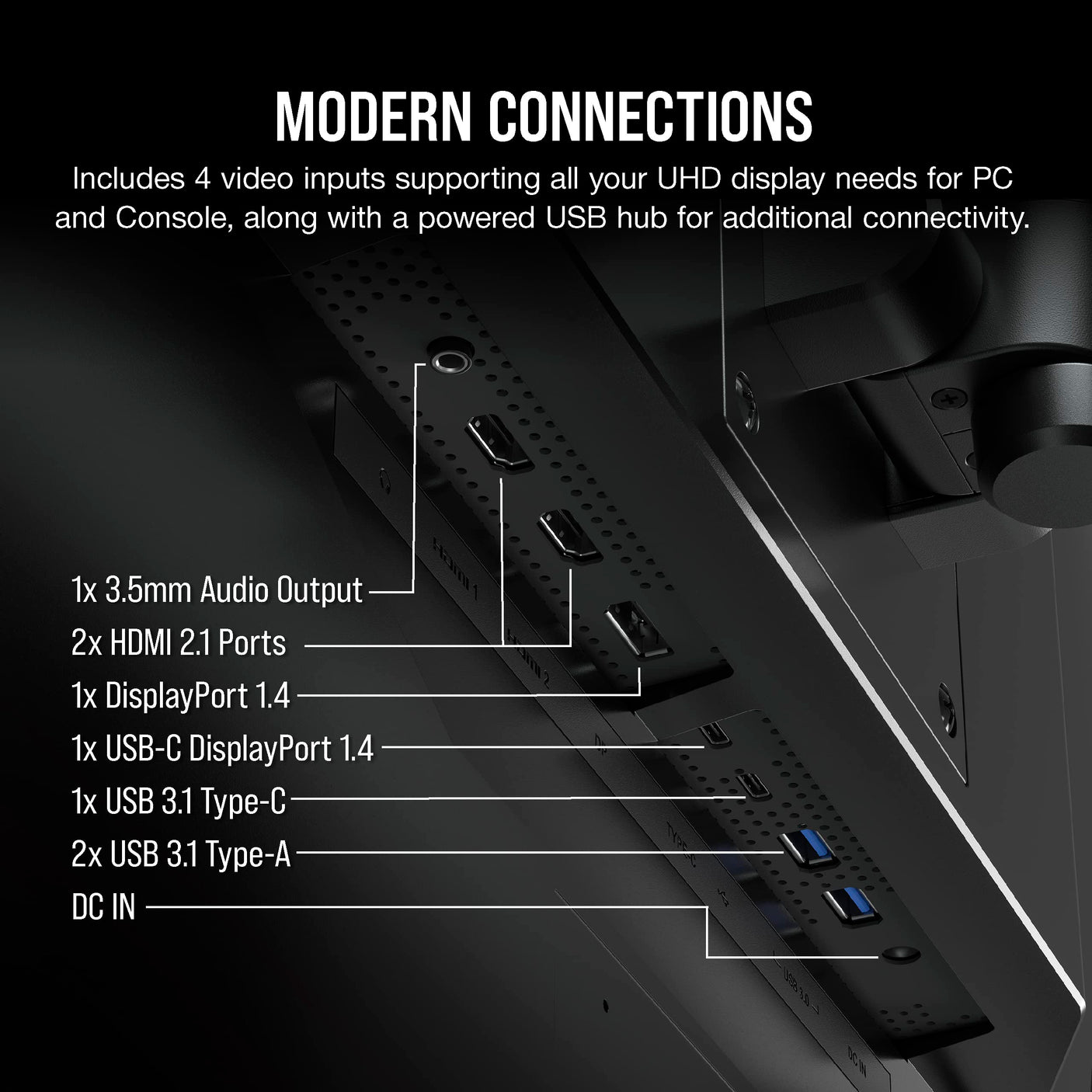 Corsair 45-Inch 240Hz OLED Gaming Monitor - 3440x1440, 0.03ms Response, G-SYNC/FreeSync Compatible