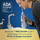 Waterpik Cordless Advanced 2.0 Water Flosser For Teeth, Gums, Braces, Dental Care With Travel Bag and 4 Tips, ADA Accepted, Rechargeable, Portable, and Waterproof, White WP-580, Packaging May Vary