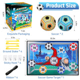 VATOS Toy Soccer Ball Game Set for Boys and Girls, Indoor Outdoor Backyard Toss Soccer Goal Game with 2 Balls, 1 Flannel Target, Soccer Toys for 3-5 6-8 8-12 Years Old Kids Birthday