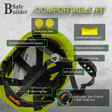 Industrial Safety Helmet with Visor Ear Muffs Hard Hat with Visor Vented Hardhats Construction Work Head Protection ANSI