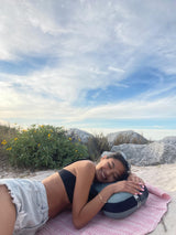 Ballast Beach Pillow – Comfy, Durable & Compact, Stays Put on Windy Beaches with Patented Sand Pouch, Inflatable Pillow for Beaches, Pools, Camping, Festivals and Travel (Island Paradise)