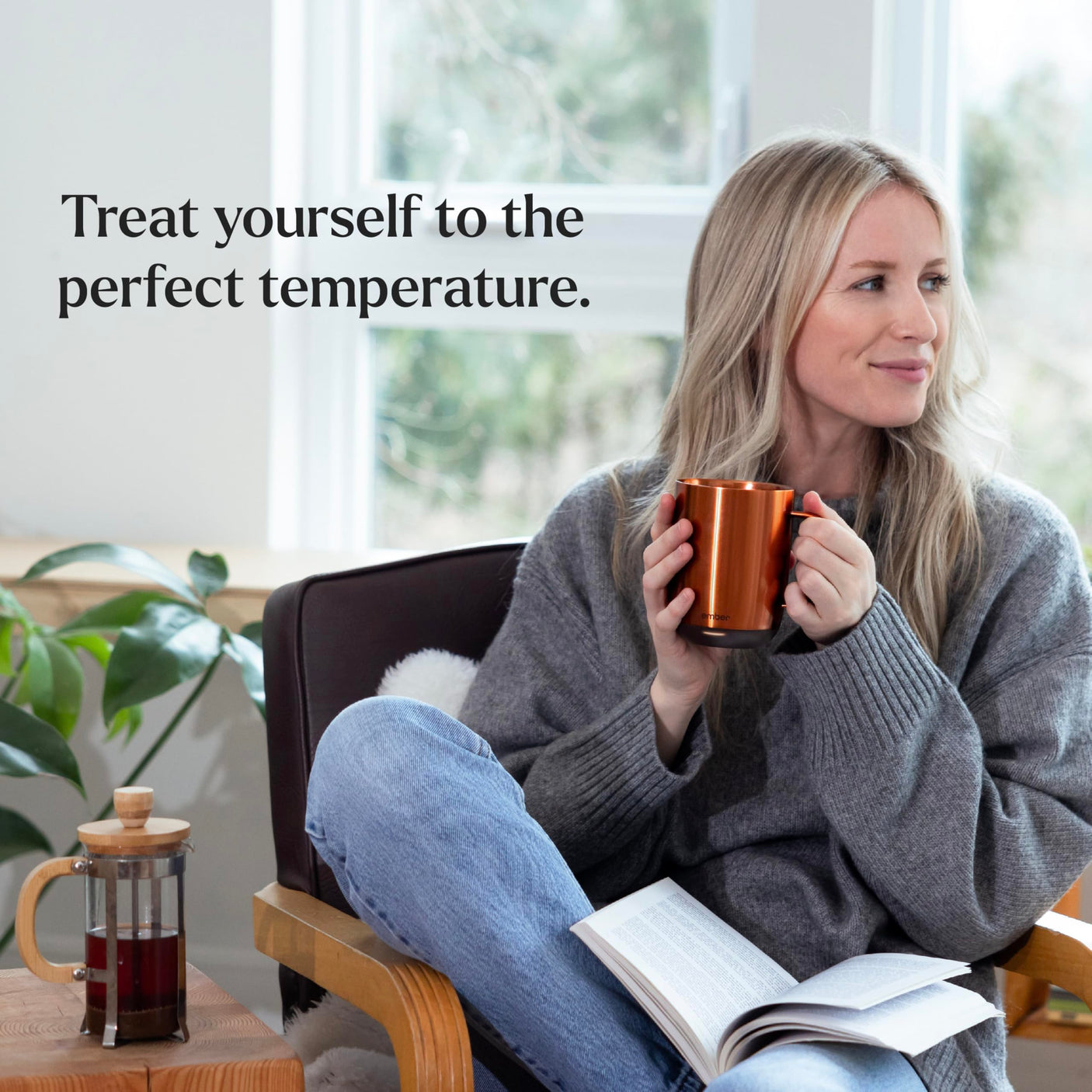 Ember Temperature Control Smart Mug 2, 14 Oz, App-Controlled Heated Coffee Mug with 80 Min Battery Life and Improved Design, White