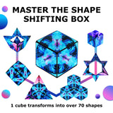 SHASHIBO Holographic Shape Shifting Box - STEM Magnetic Fidget Cube That Transforms Into Over 70 Shapes, Download Fun in Motion Toys Mobile App (Vapor)