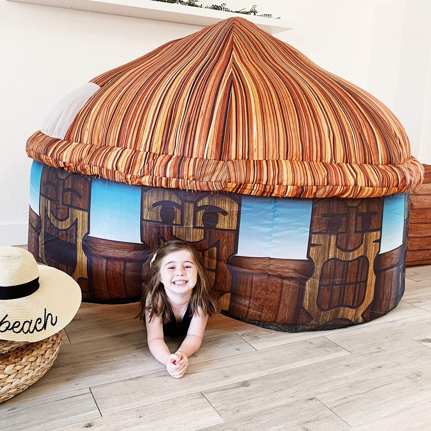 The Original Patented AirFort - Build A Fort in 30 Seconds, Inflatable Fort for Kids, Play Tent for 3-14 Years, A Playhouse Where Imagination Runs Wild, Fan not Included (Starry Night)