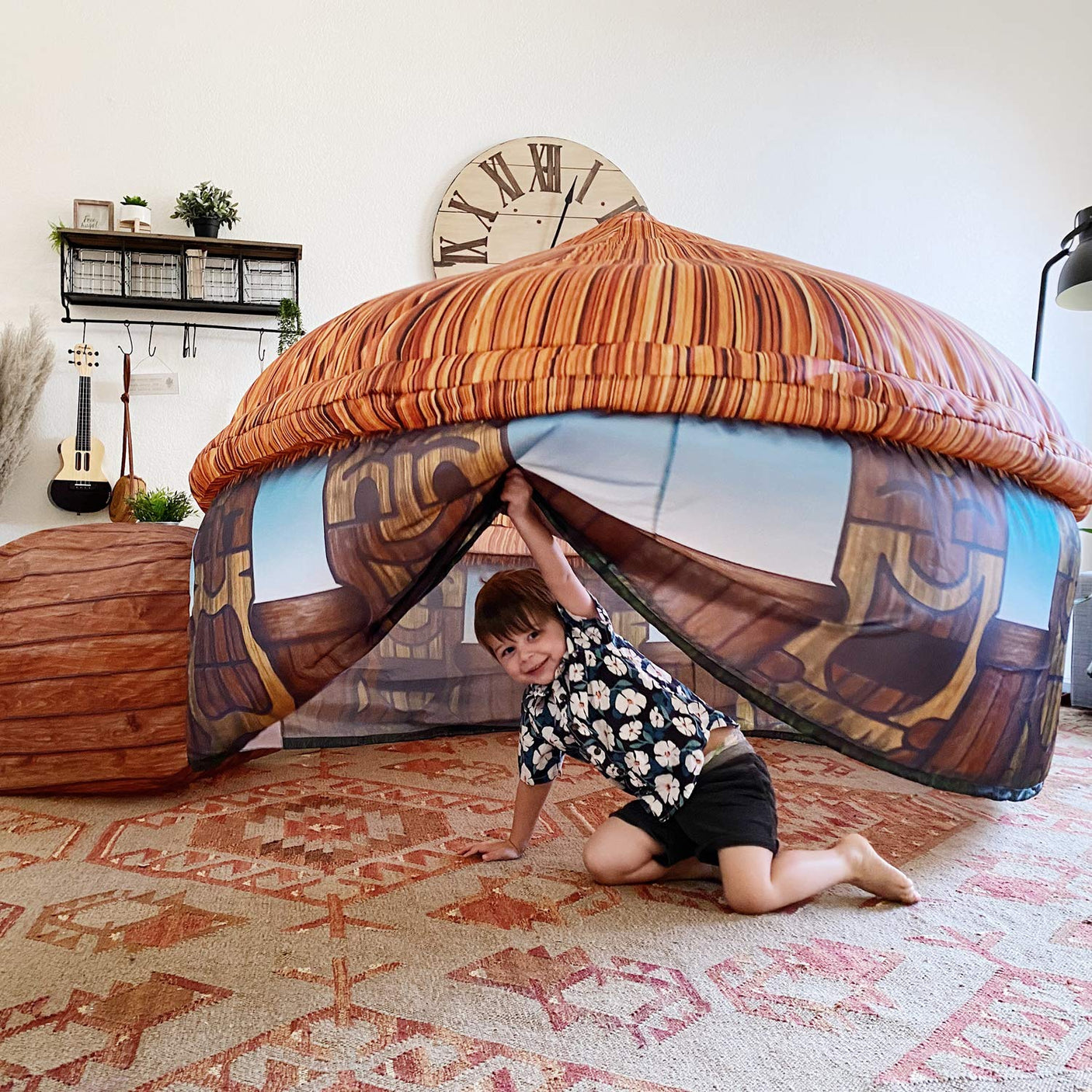 The Original Patented AirFort - Build A Fort in 30 Seconds, Inflatable Fort for Kids, Play Tent for 3-14 Years, A Playhouse Where Imagination Runs Wild, Fan not Included (Starry Night)