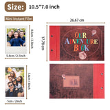 Scrapbook Photo Album,Our Adventure Book, Embossed Words Hard Cover Movie Up Travel Scrapbook for Anniversary, Wedding, Travelling, Baby Shower, etc (Adventure Book)