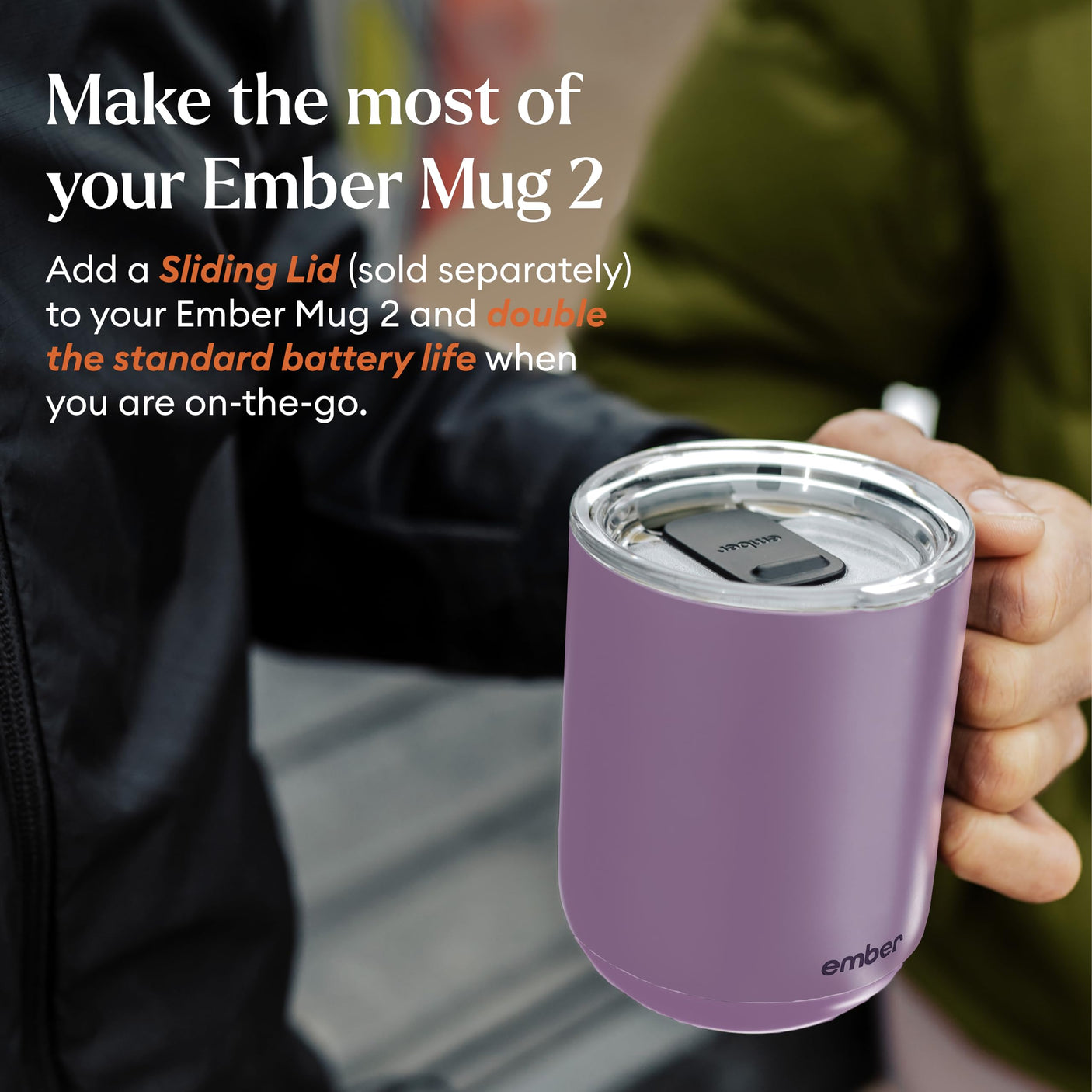 Ember Temperature Control Smart Mug 2, 14 Oz, App-Controlled Heated Coffee Mug with 80 Min Battery Life and Improved Design, White