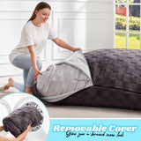 Hobestluk 3 in 1 Bean Bag Chair Giant Bean Bag Chairs Convertible Bean Bag Floor Cushion with Machine Washable Cover, Beanbag Chairs for Adult (Dark Grey)
