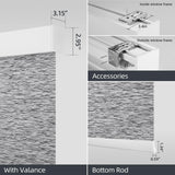 Motorized Smart Blind for Window with Remote Control, Automatic Blackout Roller Shade Customizable Size,with Valance Child Safety Rechargeable Battery Blinds (Full Blackout Black)